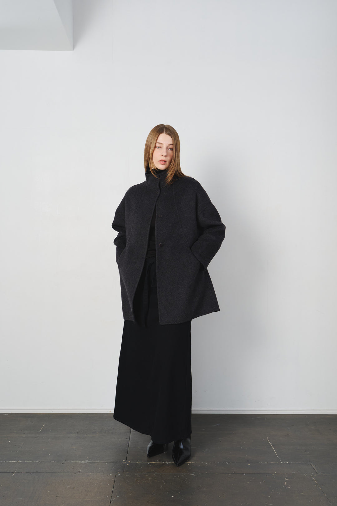 ウールハーフコート