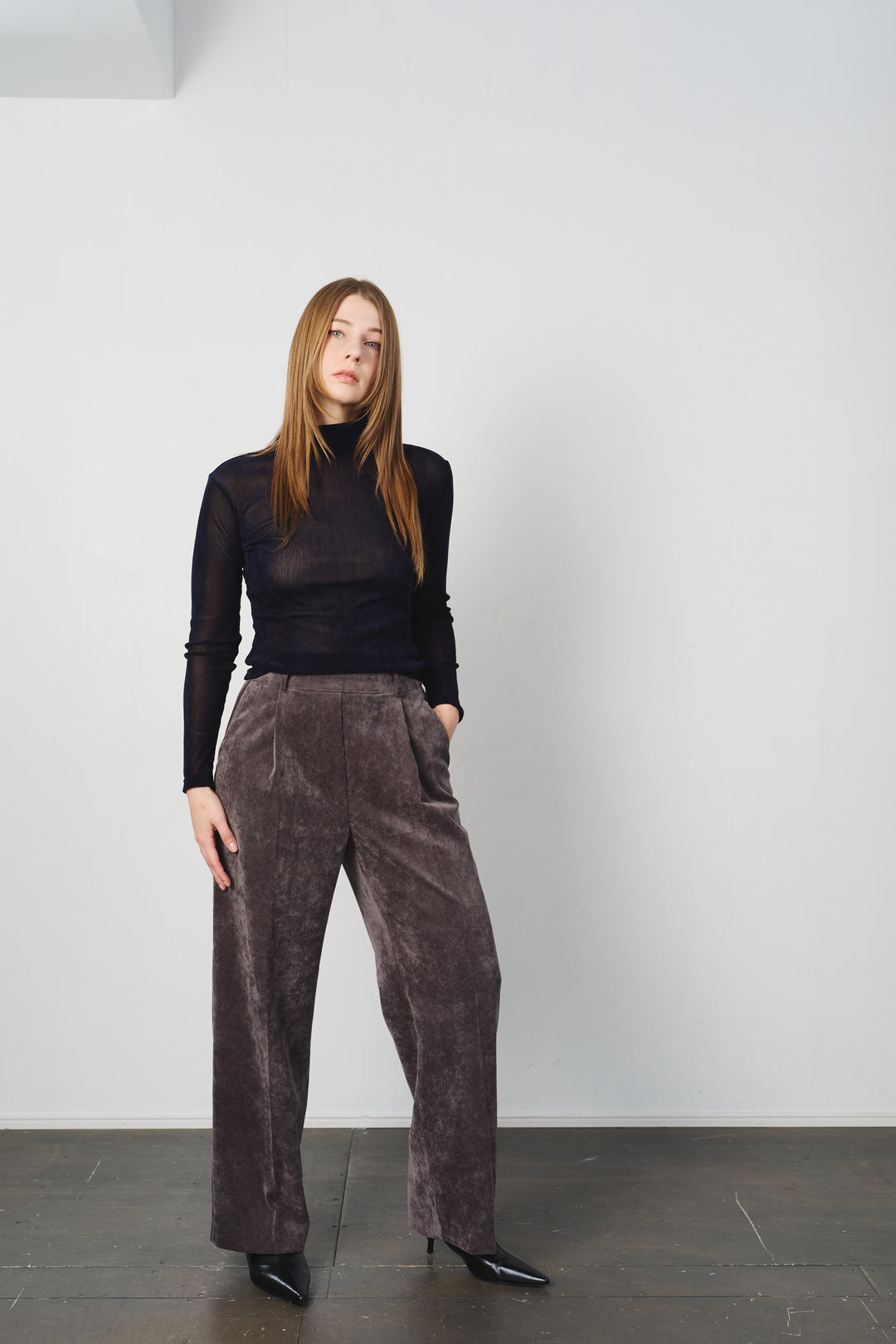 コーデュロイタックデザインパンツ