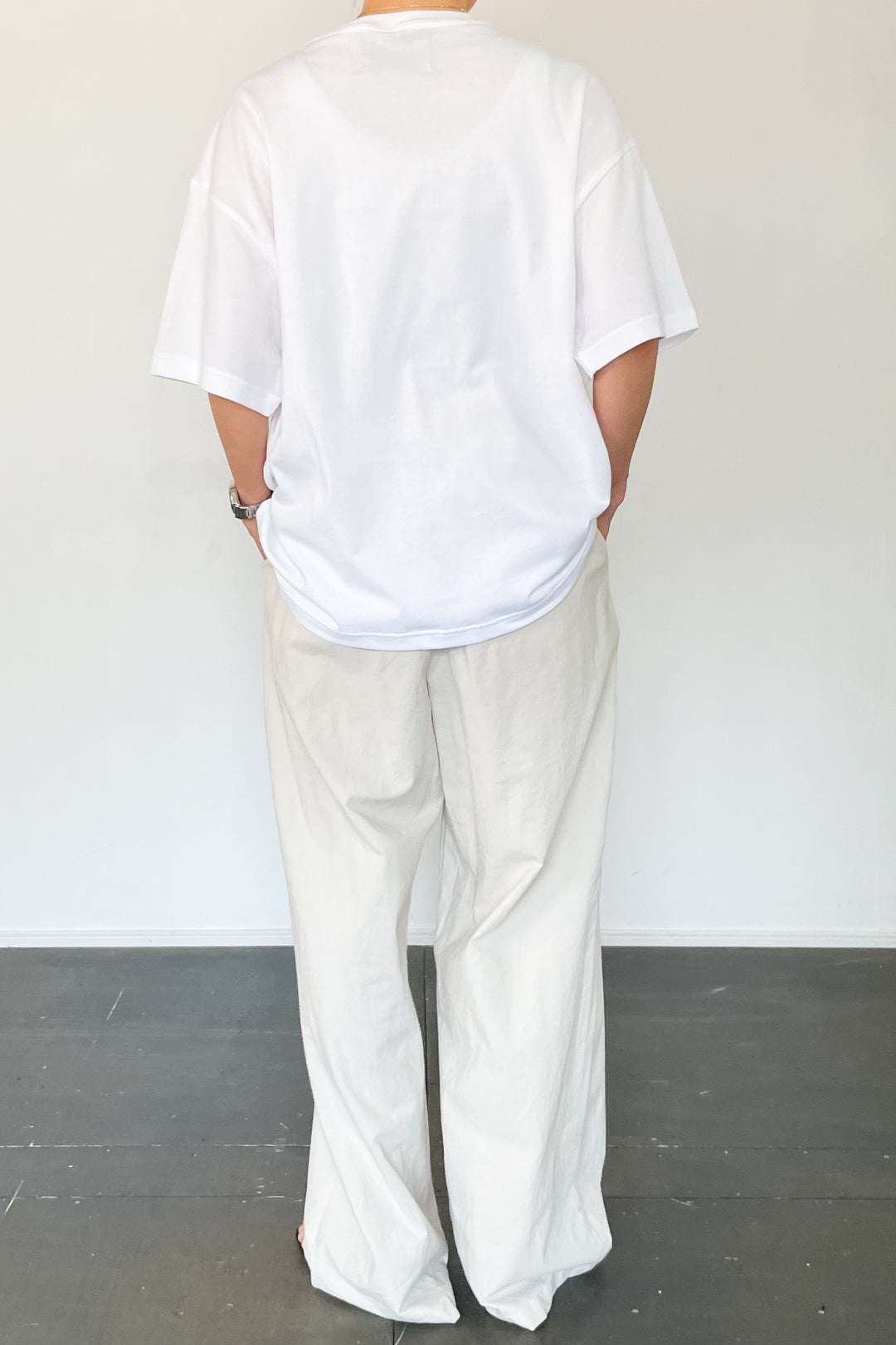 レイヤードコットンTシャツ